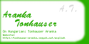 aranka tonhauser business card